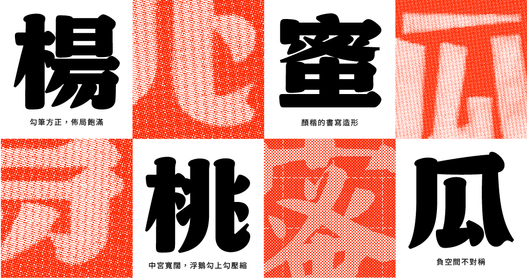 柑仔蜜漢字造型特色