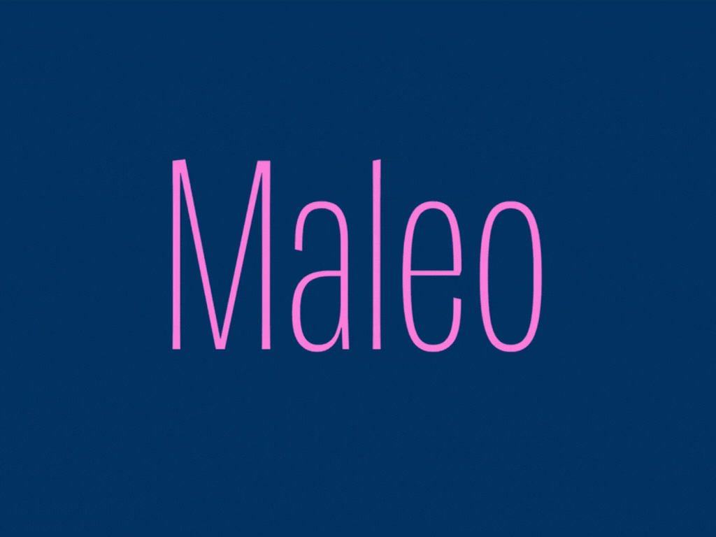Maleo, designed with a friendly and approachable feel.