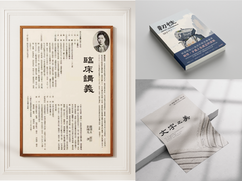 心韌隸體可用於文史、社科、心靈成長等議題的海報與書籍上