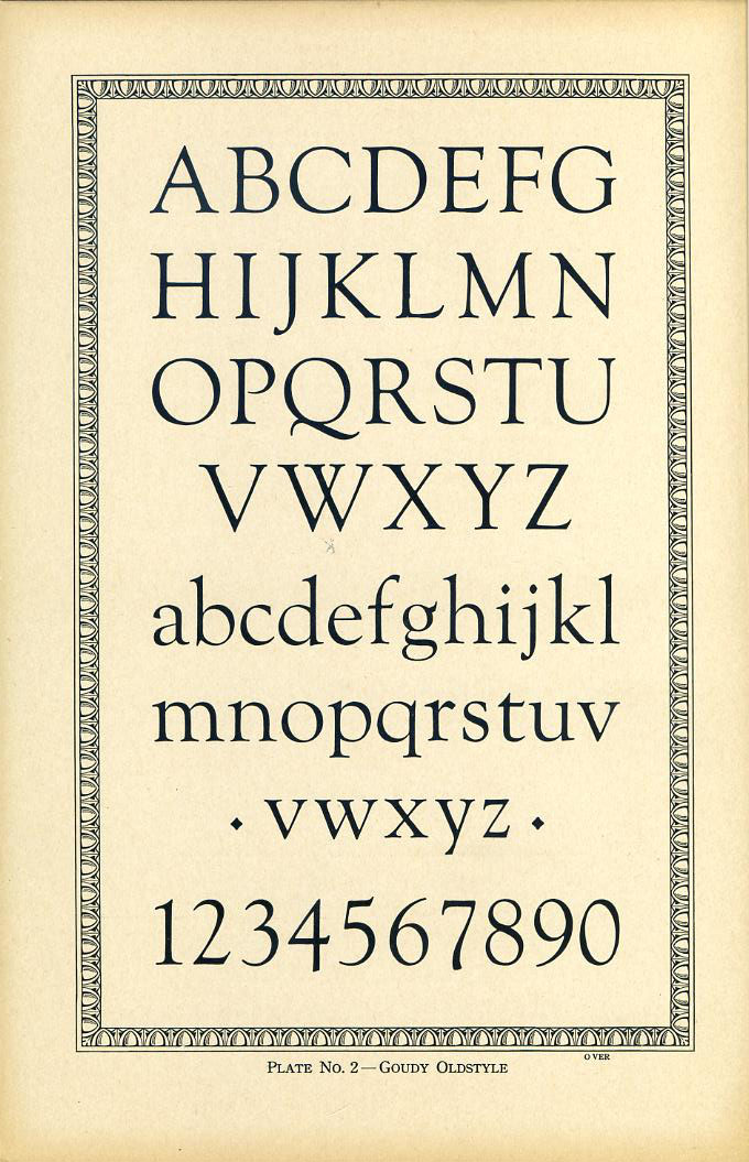 誕生於 1915 年的 Goudy 有著典雅的造形