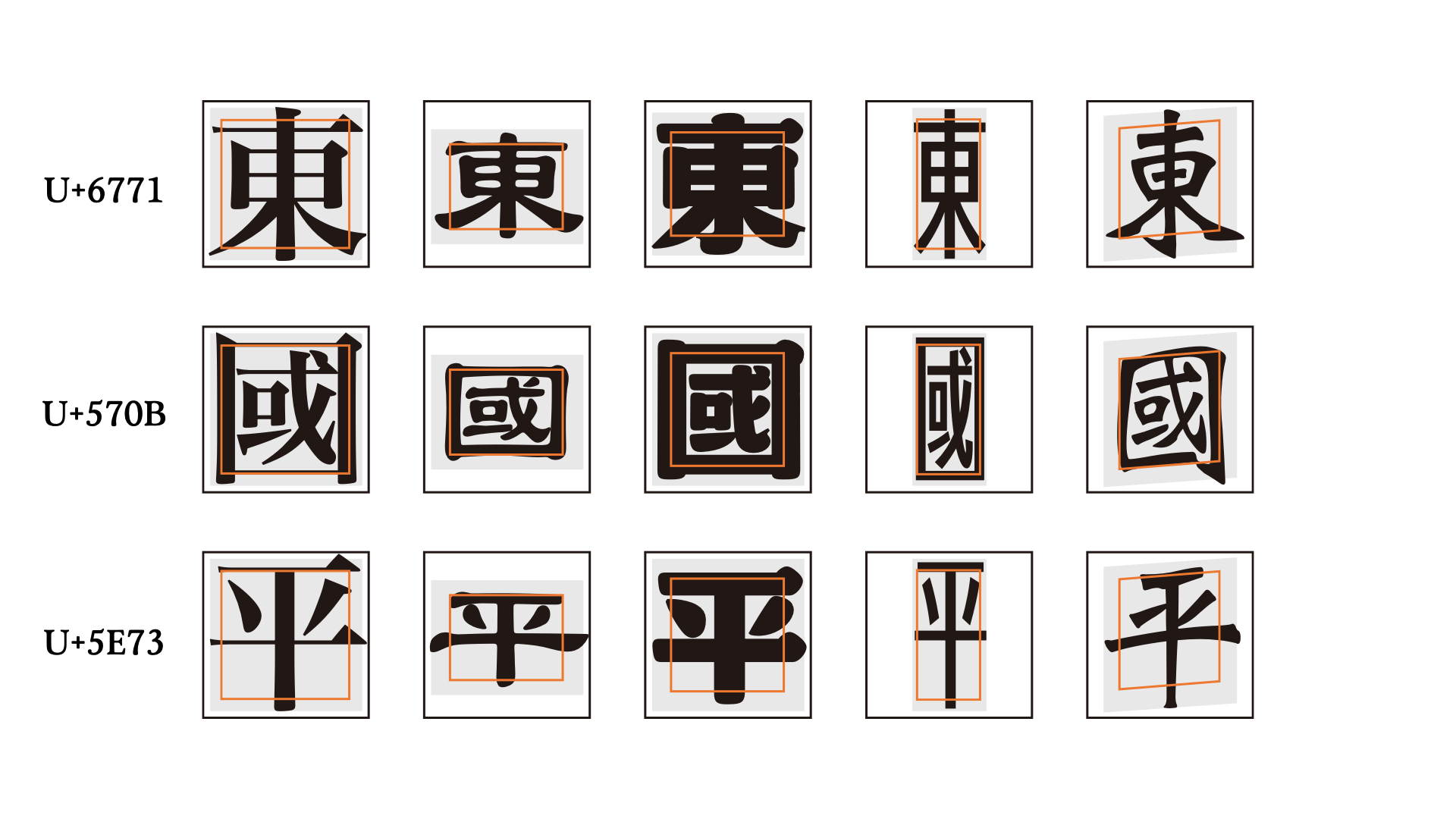 The size and outline shape change according to design style.