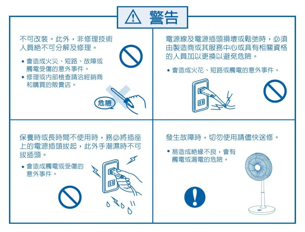 家電說明書上的黑體